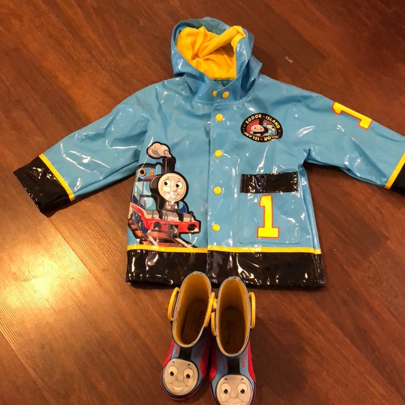 Thomas Friends Jackets Coats Thomas The Train Raincoat And Boots Poshmark
